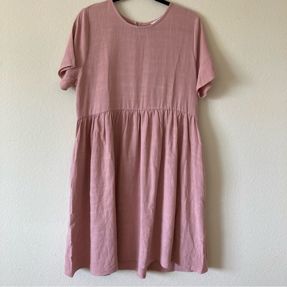 GeeGee Light Dust Pink Babydoll Dress | New No Tags | Size M - Picture 8 of 9
